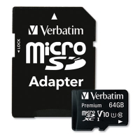 64gb Premium Microsdxc Memory Card With Adapter, Uhs-I V10 U