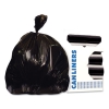 High-Density Waste Can Liners, 60 gal, 22 mic, 38" x 60", Bl
