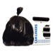 High-Density Waste Can Liners, 60 gal, 22 mic, 38" x 60", Bl