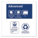 Advanced Dinner Napkins, 2-Ply, 15 x 17, 1/8 Fold, White, 10