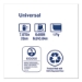 Universal Hand Towel Roll, 1-Ply, 7.88" x 800 ft, White, 6 R