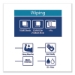 Industrial Paper Wiper, 4-Ply, 8.54 x 16.5, Unscented, Blue,