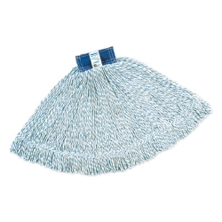 Super Stitch Finish Mops, Cotton/Synthetic, Large, White, 1"