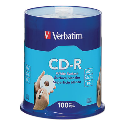 Cd-R Recordable Disc, 700 Mb/80 Min, 52x, Spindle, White, 10