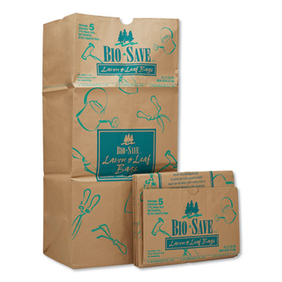 Lawn/Leaf Bags, Self-Standing, Open-Face, 30 gal, 16" x 35",