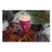 Paper Hot Drink Cups in Bistro Design, 16 oz, Maroon, 1,000/
