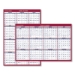 Erasable Vertical/Horizontal Wall Planner, 32 x 48, White/Bl
