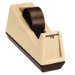 Heavy-Duty Weighted Desktop Tape Dispenser, 3" Core, Plastic