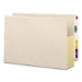 Manila End Tab File Pockets with Tear Resistant Gussets, 3.5