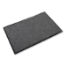 Needle-Rib Wiper/Scraper Mat, Rectangular, Gray Ribbed Surfa