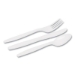 Combo Pack, Tray with White Plastic Utensils, Heavyweight, F