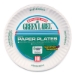 White Paper Plates, 6" Dia, 100/pack, 10 Packs/carton