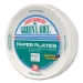 White Paper Plates, 6" Dia, 100/pack, 10 Packs/carton