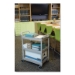 Three-Shelf Service Cart, Plastic, 3 Shelves, 200 lb Capacit