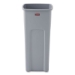 Untouchable Square Waste Receptacle, 23 gal, Plastic, Gray