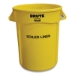 Vented Round Brute Container, "Soiled Linen" Imprint, 32 gal