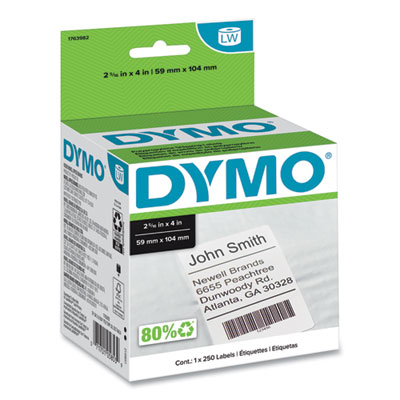 Labelwriter Shipping Labels, 2.31" X 4", White, 250 Labels/r