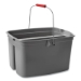 Double Utility Pail, 19 qt, Plastic, Gray