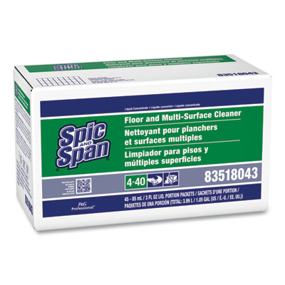Liquid Floor Cleaner, Fresh Scent, 3 oz Packet, 45/Carton