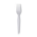 Plastic Cutlery, Heavyweight Fork, White, 100/Box, 10 Boxes/
