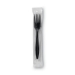 Individually Wrapped Heavyweight Forks, 6.88", Plastic, Blac