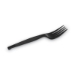 Individually Wrapped Heavyweight Forks, 6.88", Plastic, Blac