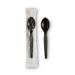 Individually Wrapped Heavyweight Spoon, Plastic, Black, 1,00