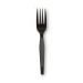 Plastic Cutlery, Heavy Mediumweight Forks, Black, 1,000/cart