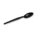 Individually Wrapped Heavyweight Spoon, Plastic, Black, 1,00