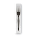 Grab'N Go Wrapped Cutlery, Fork, Plastic, Black,  90/Box, 6
