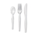 Cutlery Keeper Tray with Clear Plastic Utensils, Heavyweight