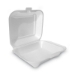 Foam Hinged Lid Container, Secure One Tab Latch, Poly Bag, 7