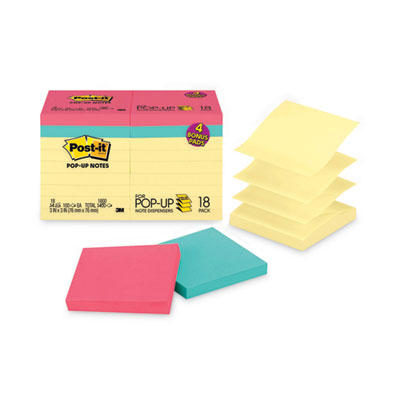 Original Pop-up Notes Value Pack, 3 x 3, (14) Canary Yellow,