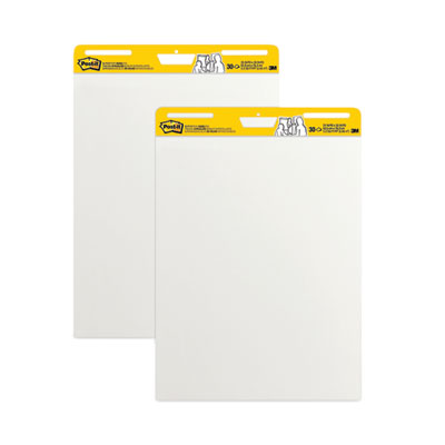 Vertical-Orientation Self-Stick Easel Pads, Unruled, (30) Wh