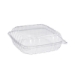 ClearSeal Hinged-Lid Plastic Containers, 9.3 x 8.8 x 3, Clea