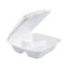 Foam Hinged Lid Container, 3 Compartments, 8 oz, 9 x 9.4 x 3