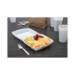 Foam Hinged Lid Container, 3 Compartments, 8 oz, 9 x 9.4 x 3