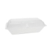 Foam Hinged Lid Containers, Single Tab Lock Hoagie, 9.8 x 5