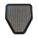 Urinal Mat, Shield-Shaped, Black Non-Slip Perforated Surface