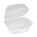 Foam Hinged Lid Container, Single Tab Lock, 5 x 5 x 2.5, Whi