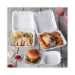 Foam Hinged Lid Container, Single Tab Lock, 6 x 6 x 3, White