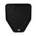 Urinal Mat, Shield-Shaped, Black Non-Slip Perforated Surface