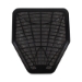 Urinal Mat, Shield-Shaped, Black Non-Slip Perforated Surface