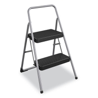 2-Step Folding Steel Step Stool, 200 lb Capacity, 28.13" Wor