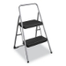 2-Step Folding Steel Step Stool, 200 lb Capacity, 28.13" Wor