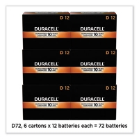 Coppertop Alkaline D Batteries, 72/carton
