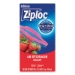 Double Zipper Storage Bags, Triple System Seal, Quart, 9.63"