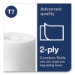 Advanced High Capacity Bath Tissue, Coreless, Septic Safe, 2