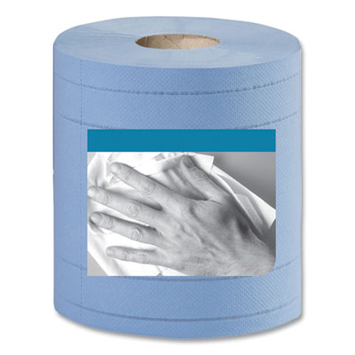 Industrial Paper Wiper, 4-Ply, 11 x 15.75, Unscented, Blue,