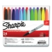 Fine Tip Permanent Marker, Fine Bullet Tip, Assorted Colors,